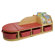 ECR4kids Five Piece Sailboat Read Sectional