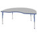 ECR4kids 48 x 72 Kidney Shaped Adjustable Activity Table in Gray