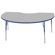 ECR4kids 48 x 72 Kidney Shaped Adjustable Activity Table in Gray