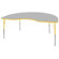 ECR4kids 48 x 72 Kidney Shaped Adjustable Activity Table in Gray