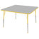 ECR4kids 48" Square Adjustable Activity Table in Gray
