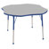 ECR4kids 48" Clover Shaped Adjustable Activity Table in Gray