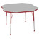 ECR4kids 48" Clover Shaped Adjustable Activity Table in Gray