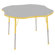 ECR4kids 48" Clover Shaped Adjustable Activity Table in Gray