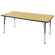 ECR4kids 36" x 72" Rectangular Adjustable Activity Table in Maple