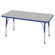 ECR4kids 24" x 48" Rectangular Adjustable Activity Table in Gray