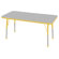 ECR4kids 24" x 48" Rectangular Adjustable Activity Table in Gray