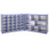 ECR4kids 36" Fold & Lock Storage Cabinet with 25 Tray