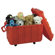 ECR4kids 4 Pack of 18 Gallon Stor-N-Roll Toy Trunks with Casters