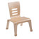 ECR4kids 12" Birch Low and Wide Bentwood Classroom Chair in Natural
