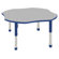 ECR4kids 48" Clover Shaped Adjustable Activity Table in Gray