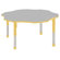 ECR4kids 60" Flower Shaped Adjustable Activity Table in Gray