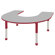ECR4kids 60" x 66" Horseshoe Shaped Adjustable Activity Table in Gray
