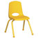 ECR4kids 12" Plastic Stack Chair with Matching Painted Legs