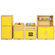 ECR4kids Colorful Essentials Four Piece Play Kitchen