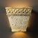 Justice Design Group Tuscan Garden Open Top and Bottom Small Tapered Sconce Diamond Design Wall Sconce