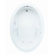 Reliance Whirlpools Basics 60" x 42" Oval Whirlpool Bath Tub with End Drain
