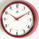 Infinity Instruments Retro Round Metal Wall Clock In Red