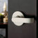Baldwin Contemporary Half Dummy Lever with Left Handling in Satin Nickel