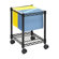 Safco Wire Compact Mobile File Cart in Black