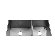 Julien UrbanEdge 10.75" x 14.5" Undermount Stainless Steel Double Bowl Kitchen Sink with Rear Drain Placement