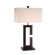 Anthony California Metal Table Lamp in Capuccino with Wood Accent