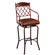 Pastel Furniture Napa Ridge Rust 30" Swivel Bar Stool w/ Arms in Coffee Fabric