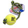 KONG Med Squeaker Ball with Rope Dog Toy