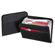 Globe Weis Zip File, Fabric, 13 Pockets, 14"x10", A-Z, Monthly, Black