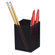 Officemate International Corp Pencil cup, Three Compartmentss, 2-7/8"x2-7/8"x4", Black