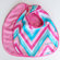 Caden Lane Ikat Chevron Bib Set (Set of 2)
