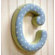 New Arrivals "c" Fabric Letter in Blue / Green