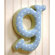New Arrivals "g" Fabric Letter in Blue / Green