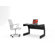 dCOR design Computer Desk with C-Shaped Legs
