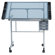 Studio Designs Vision Station Glass Drafting Table with Metal Support Bars