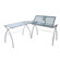 Studio Designs Futura LS Work Table in Silver and Blue Glass