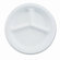 Chinet Paper Dinnerware, 3-Compartment Plate, 10-1/4" Diameter, White, 500/CT                                                       