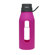Takeya 16 Oz Classic Glass Water Bottle with Black Lid and Jacket in Fuchsia