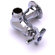 T&S Brass Wall Mounted Centerset Faucet with 12" Double Jointed Swing Spout