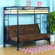 Dorel Home Products Twin over Futon Low Loft Bed with Built-In Ladder