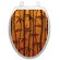Toilet Tattoos Toilet Seat Applique with Bronzed Bamboo Design
