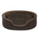 Soft Touch Faux Suede Oval Cuddler Dog Bed in Brown