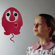 Flensted Mobiles Puffing Troll Heart Mobile in Red / Red