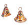 Novica The Olimpia and Pepe Artisan Wildflowers Copper Bells (Set of 2)