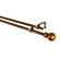 BCL Drapery Hardware Classic Ball Curtain Rod Set in Antique Gold