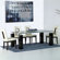 Star International Tiffany Dining Table with Crackle Glass