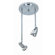 Artcraft Lighting Rocket Two Light Round Canopy Track in Brushed Nickel