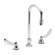 Delta Commercial Widespread Bathroom Sink Faucet with Double Wrist Blade Handles