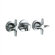 Kohler Triton Ada Compliant Wall Mounted Bathroom Faucet with Double Cross Handles