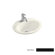 Kohler Pennington Drop-in Bathroom Sink with Single Faucet Hole and Left-Hand Soap/Lotion Dispenser Hole